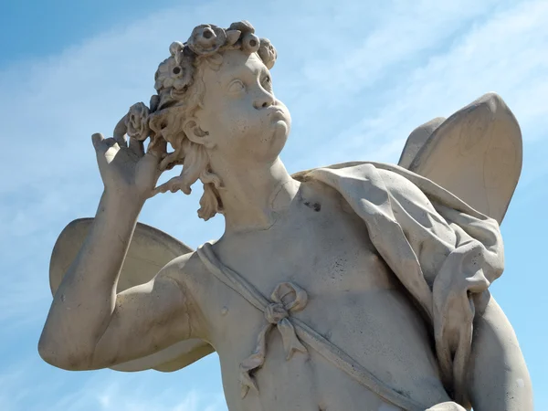 stock image Classic Zephyrus statue at The Upper Garden, Peterhof