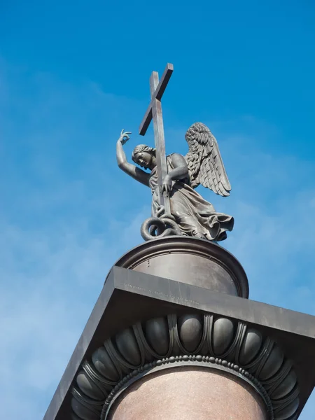 Colonna Alexander sulla Piazza del Palazzo a San Pietroburgo — Foto Stock