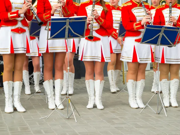 Female Brass Band performing — Stock Photo, Image