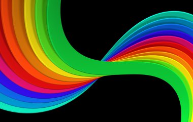 Twisted colorful stripe abstract background clipart