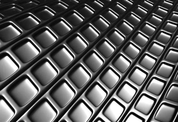 Abstracto patrón cuadrado de plata 3d fondo — Foto de Stock