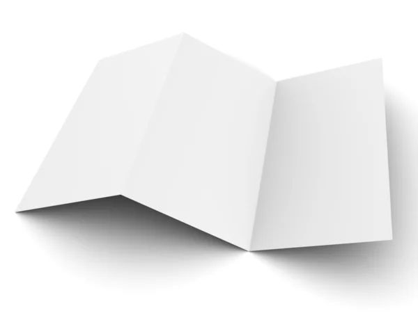 Prázdné leták maketa zobrazení 3d ilustrace — Stock fotografie