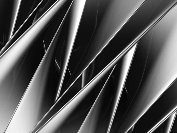 Abstrakt form metall bakgrund 3d illustration — Stockfoto