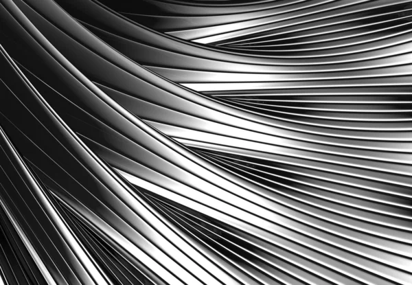 銀金属光沢のある抽象的な 3 d 背景イラスト — ストック写真