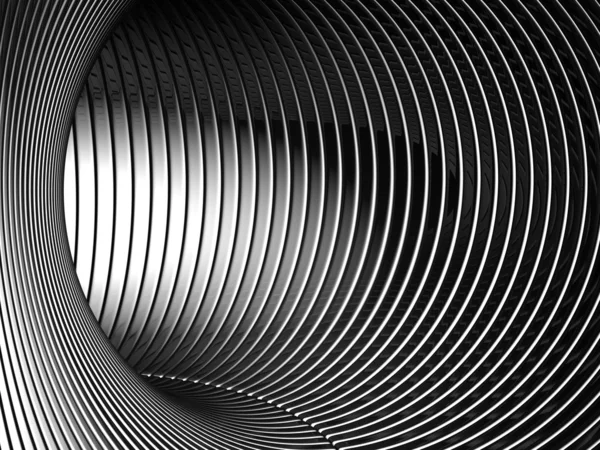 Silver tunnel 3d backgroud illustration — Stock Photo, Image