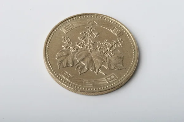 500 japanska mynt — Stockfoto