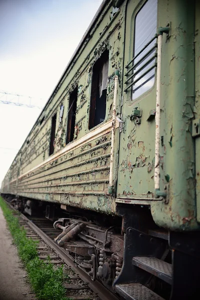 Stará auta hodil vlak — Stock fotografie