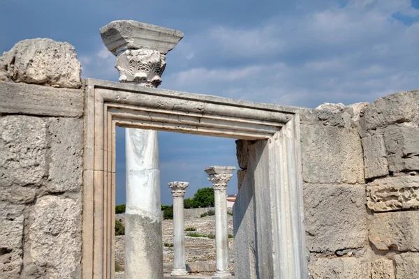 Ruïnes van de oude Griekse kolonie khersones, sevastopol — Stockfoto