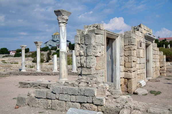 Romjai az ókori görög kolónia Khersones, Sevastopol — Stock Fotó