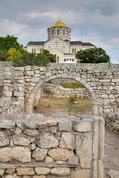 Ruins of ancient Greek colony Khersones, Sevastopol — Stock Photo, Image