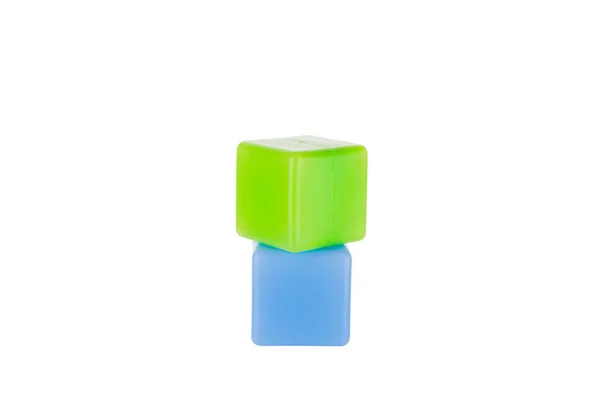 Kolorowe zabawki kratownicowa bloki z tworzyw sztucznych — Zdjęcie stockowe