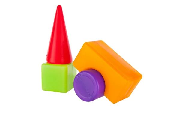 Kleurrijke speelgoed contruction plastic blokken — Stockfoto