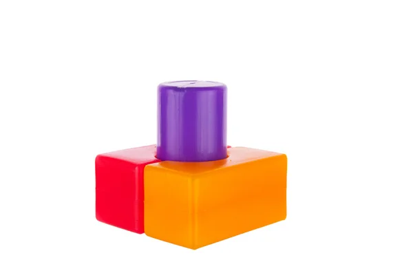 多彩玩具建设塑料块 — 图库照片