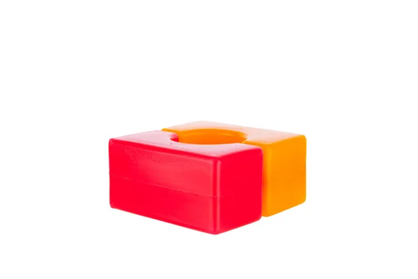 Kleurrijke speelgoed contruction plastic blokken — Stockfoto