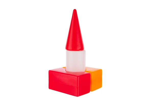 Brinquedos coloridos blocos de plástico de contrucção — Fotografia de Stock