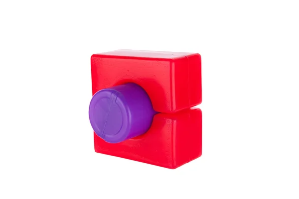 Kolorowe zabawki kratownicowa bloki z tworzyw sztucznych — Zdjęcie stockowe