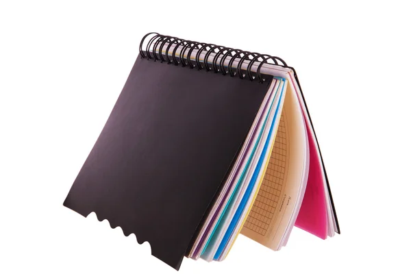 Prázdná spirála školní notebook s kartě oddělovače — Stock fotografie