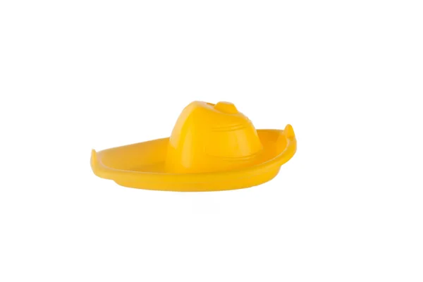 Amarelo brinquedo banho navio — Fotografia de Stock