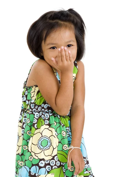 Tímido asiático menina — Fotografia de Stock