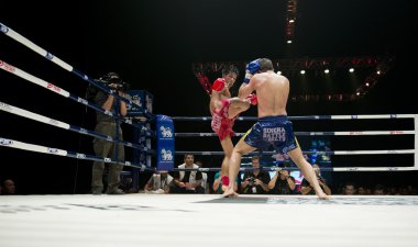 Muay Thai Championship fight clipart