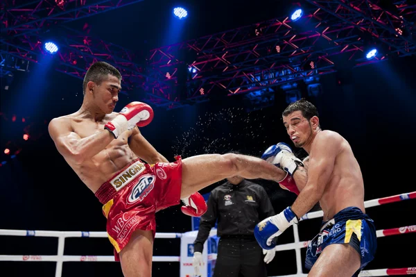 Muay Thai világbajnoki küzdelem Stock Kép