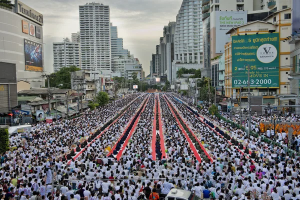 stock image Alms-giving ceremony in Bangkok