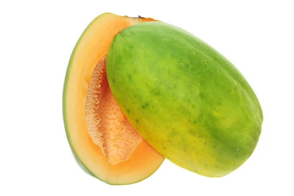 Twee helften van papaja — Stockfoto