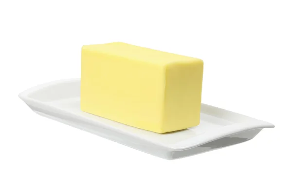 Teller mit Butter — Stockfoto