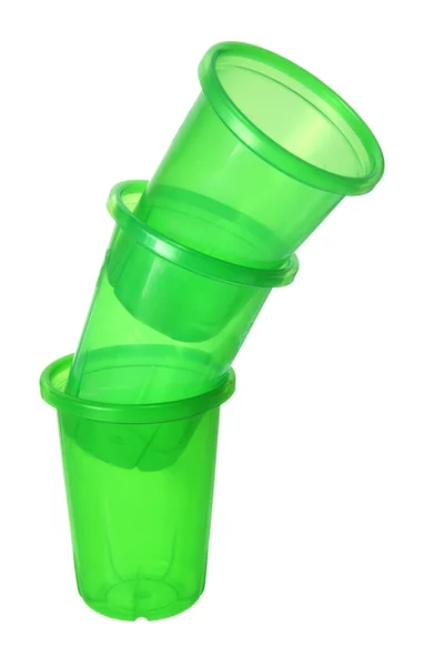 Pilha de copos de plástico — Fotografia de Stock
