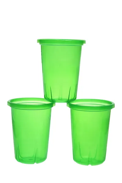 Stack di bicchieri di plastica — Foto Stock