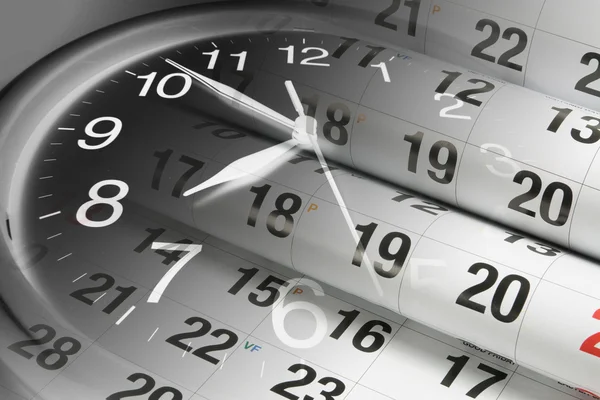 Сторінки календарів і годинник Стокова Картинка