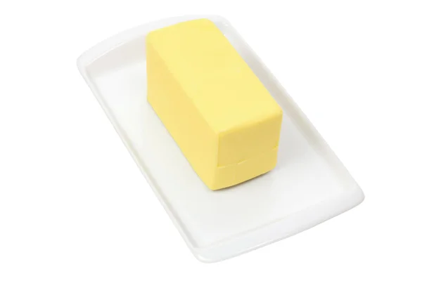 Placa con mantequilla —  Fotos de Stock