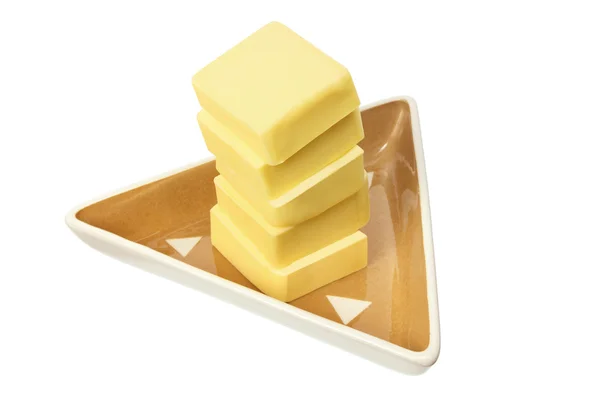 Stack av smör skivor — Stockfoto