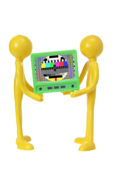 Gumowe figurki z telewizji — Zdjęcie stockowe