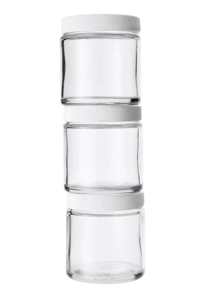 Pilha de frascos de vidro — Fotografia de Stock