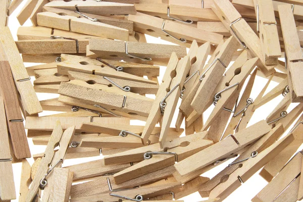 Wäscheklammern aus Holz — Stockfoto
