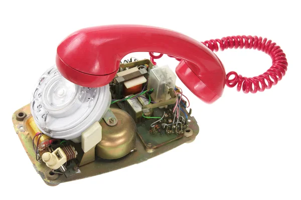 Telefone de discagem quebrado — Fotografia de Stock