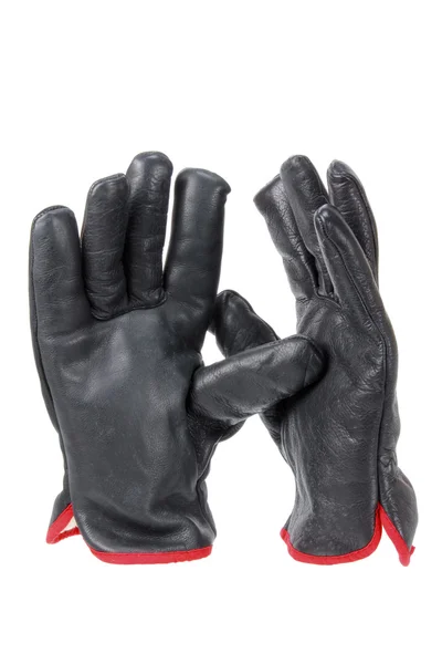Siyah deri eldiven — Stok fotoğraf