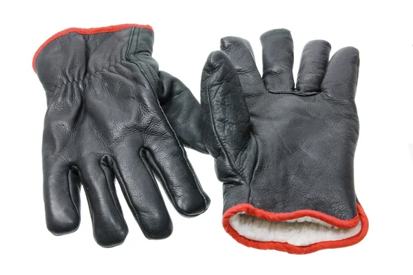 Czarne skórzane rękawiczki — Zdjęcie stockowe