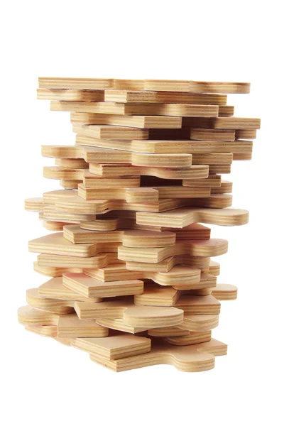 Pilha de peças de quebra-cabeça — Fotografia de Stock