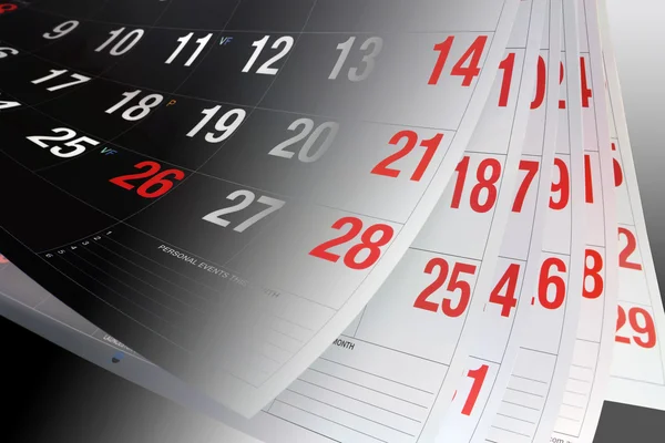 Páginas del calendario — Foto de Stock