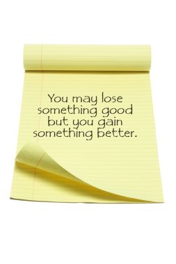 Note Pad with Inspiration Message clipart