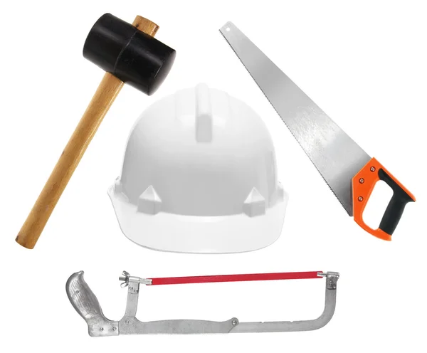 Hard Hat and Tools — Stock Photo, Image