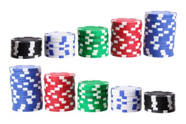 Poker çipleri yığını