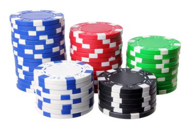 Poker çipleri yığını