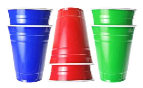 Stacks of Plastic Cups — Stock Photo, Image