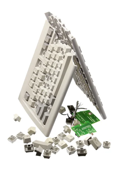 Broken Computer Keyboard — Stock Photo, Image