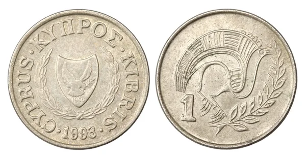 Кіпр 1 цент монети 1993 — стокове фото