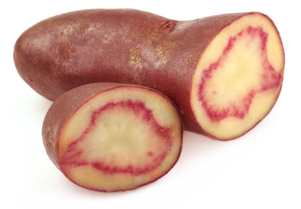 Batatas vermelhas fatiadas — Fotografia de Stock