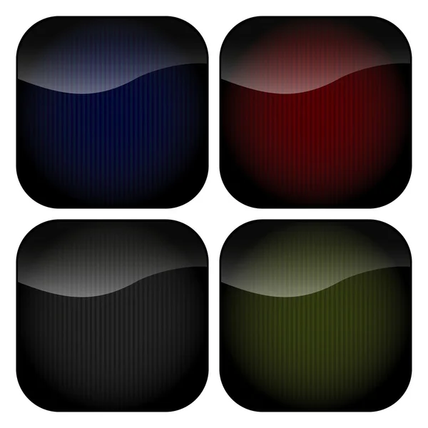 Set of Rounded Square Stripes Icons — Stock Vector